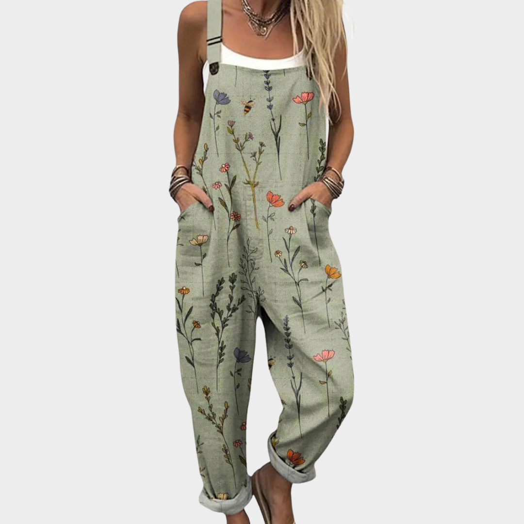 Harper | Floral Relaxed Overall Jumpsuit