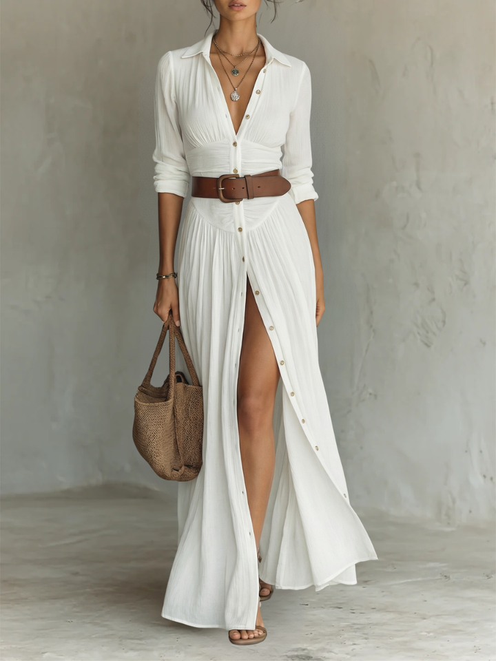 Bianca | Button-Front Maxi Dress