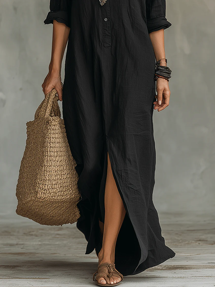 Mara | Relaxed Button Maxi Dress