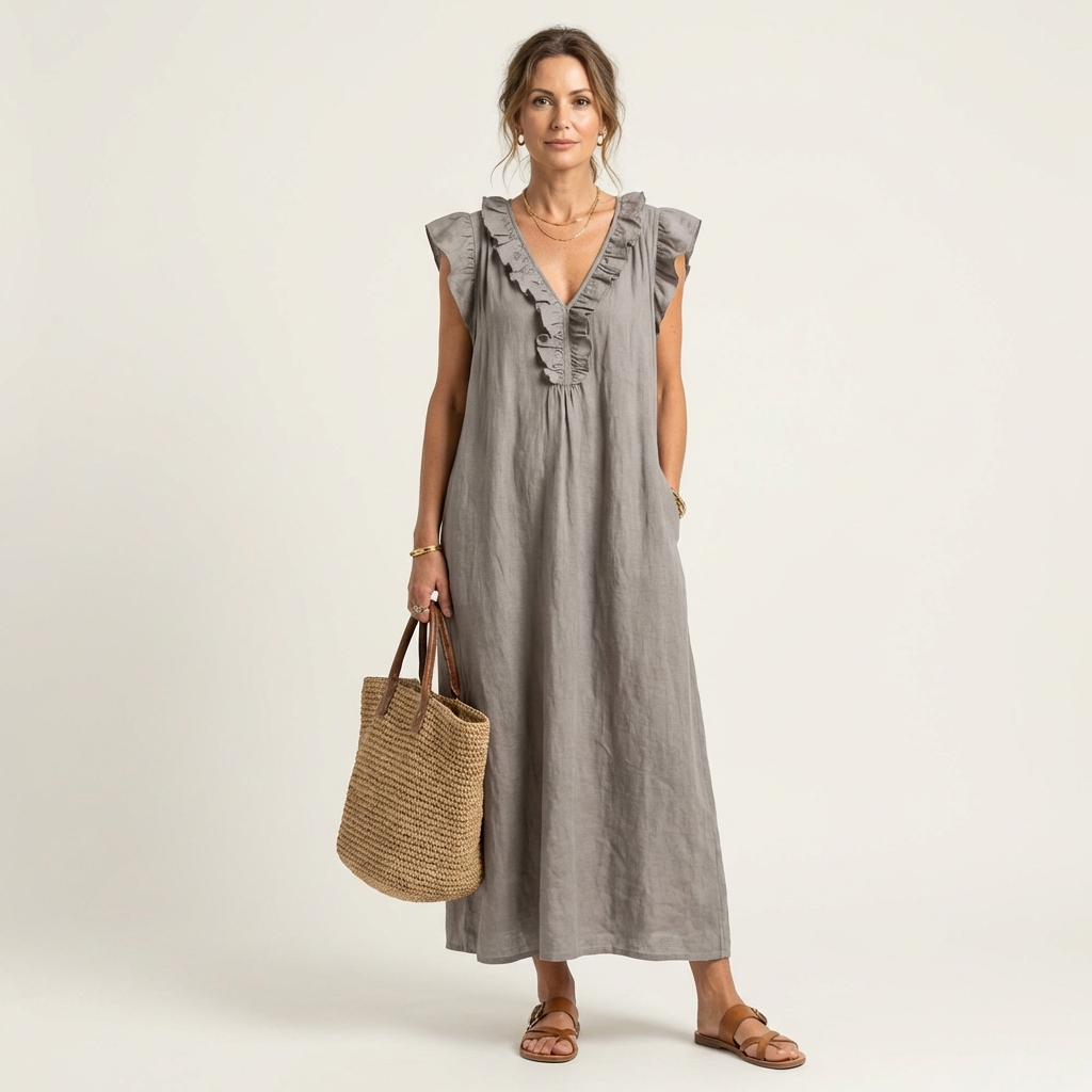 Claire | Ruffle Detail Maxi Dress