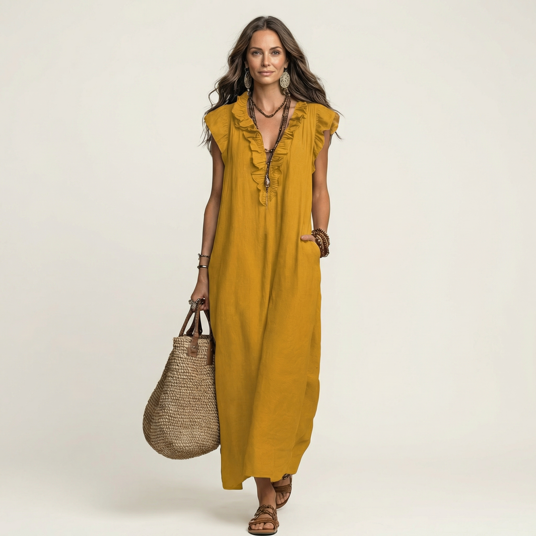 Claire | Ruffle Detail Maxi Dress
