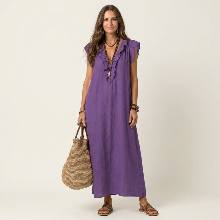 Claire | Ruffle Detail Maxi Dress